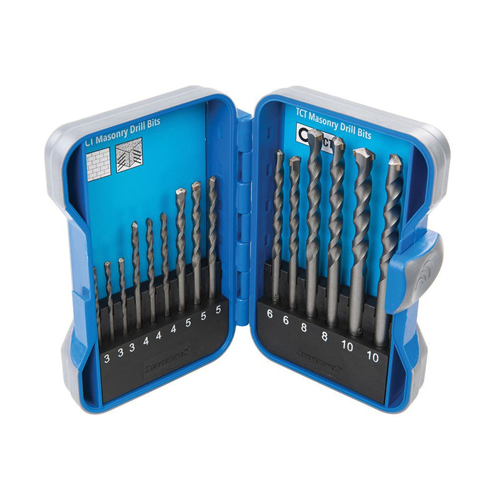 Silverline TCT Masonry Drill Bit Set 15pce 3 - 10mm Silverline  - Dynamic Drive