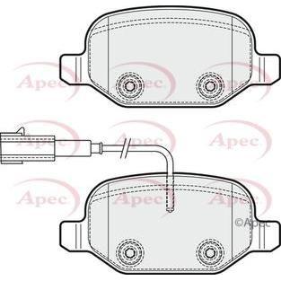 Apec Brake Pads Rear Fits Alfa Romeo Mito