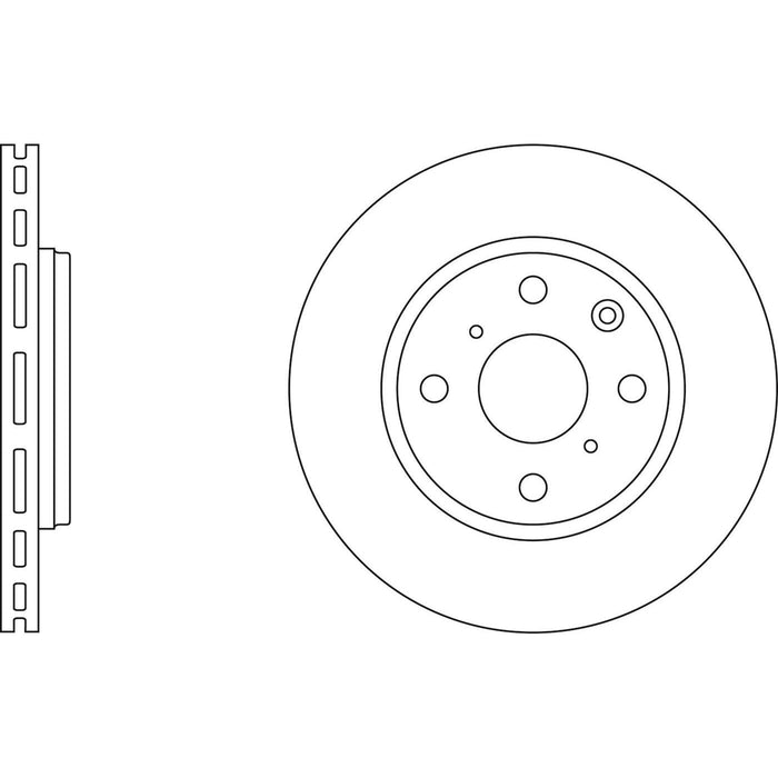 Genuine APEC Front Brake Discs & Pads Set Vented for Toyota Aygo