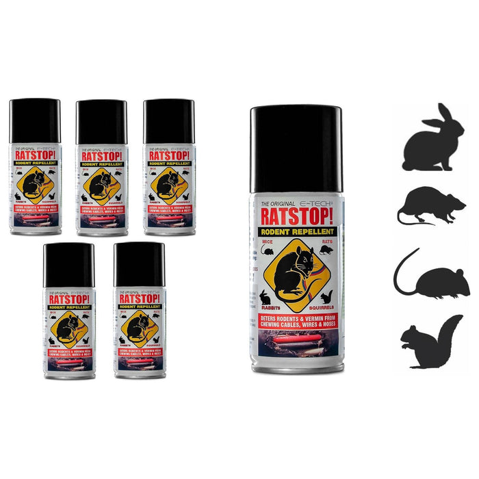 6x ETech RATSTOP Rat Rabbit Mice Squirrel Rodent Repeller Repellent Deterrent