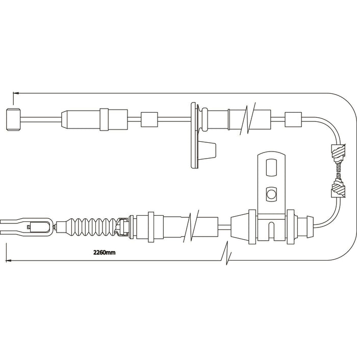 Apec Brake Cable Rear Fits Fiat Stilo