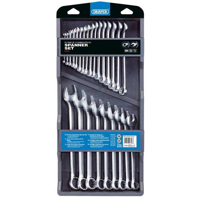 Draper HI-TORQ Metric Combination Spanner Set (25 Piece) 26696 Draper  - Dynamic Drive