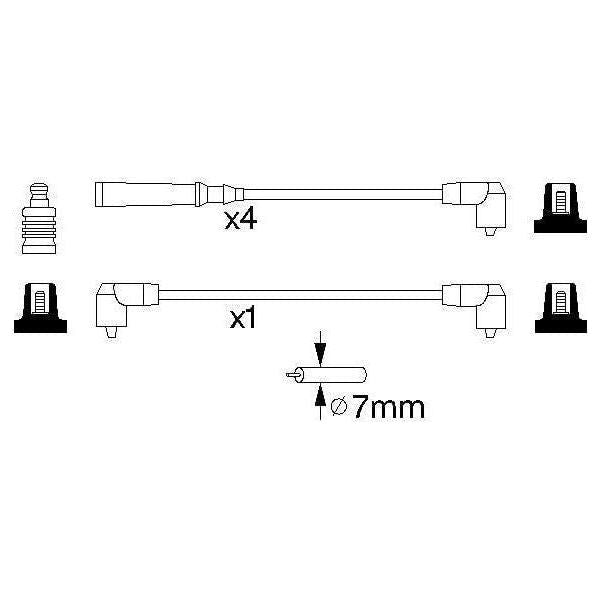 Bosch Ignition Lead B847 fits Volvo 900 940 Estate/Combi - 2.3 - 95-98 098635684