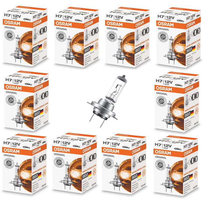 10 X OSRAM H7 499 477 12V 55W Halogen Car Headlight Headlamp Dipped Fog Bulbs OSRAM  - Dynamic Drive