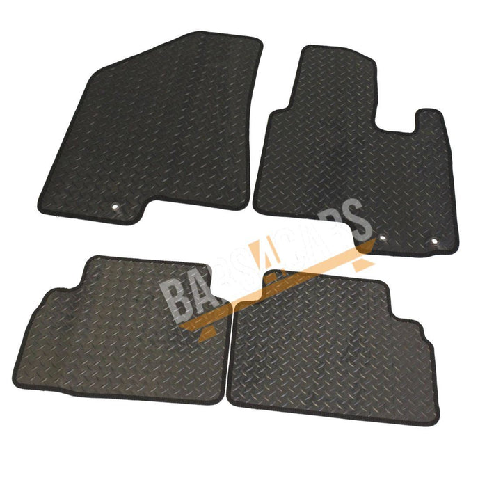 Fully Tailored Black Rubber Car Mats for Ix35 Set of 4 With 3 Clips UKB4C  - Dynamic Drive