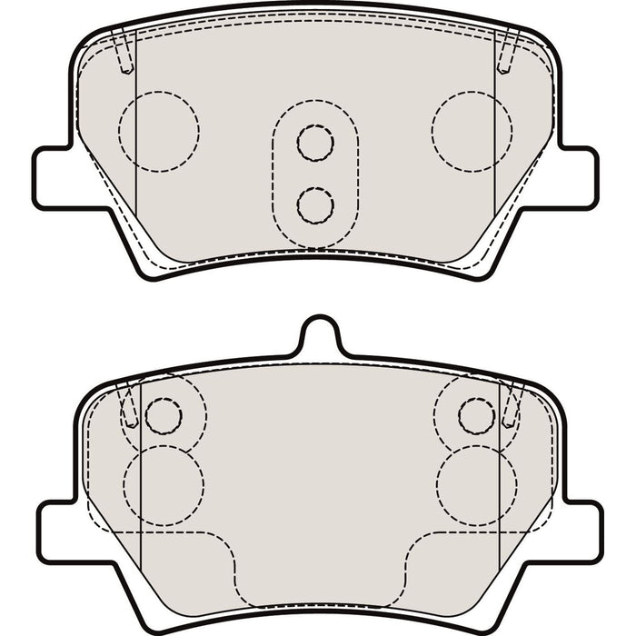 Genuine APEC Rear Brake Discs & Pads Set Solid for Volvo XC40