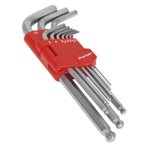 Sealey Ball-End Hex Key Set 9pc Long Metric AK7139 Sealey  - Dynamic Drive