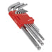 Sealey Ball-End Hex Key Set 9pc Long Metric AK7139 Sealey  - Dynamic Drive