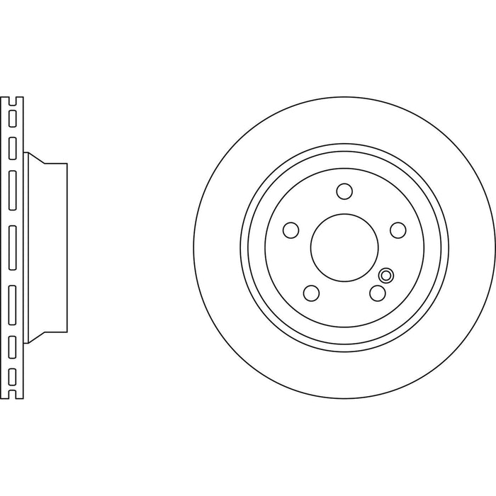 Genuine APEC Rear Brake Discs & Pads Set Vented for Mercedes-Benz CLS