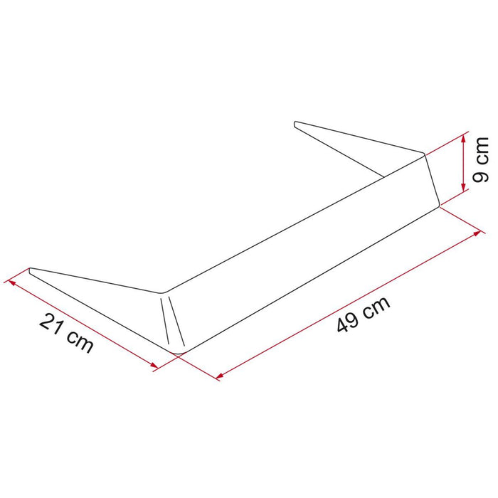 Fiamma Spoiler 40 White for Caravan Roof Spoiler