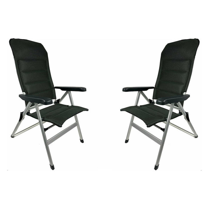 Pair of Royal Ambassador XL High Reclining Chair Padded Camping Chair