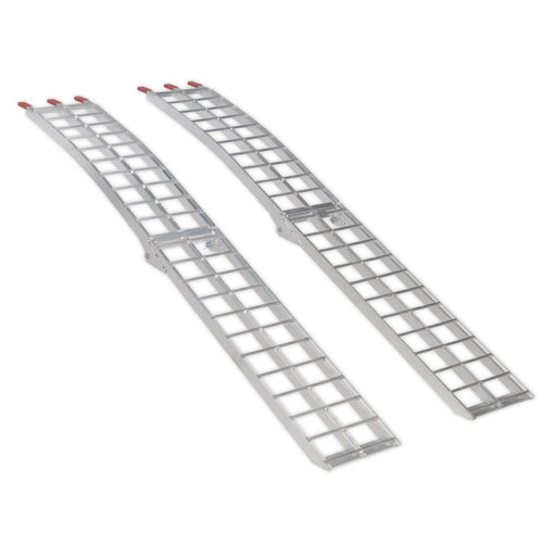 Aluminium Loading Ramps 680Kg Capacity Per Pair Sealey  - Dynamic Drive