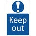 Draper Keep Out' Mandatory Sign, 400 x 600mm 72913 Draper  - Dynamic Drive