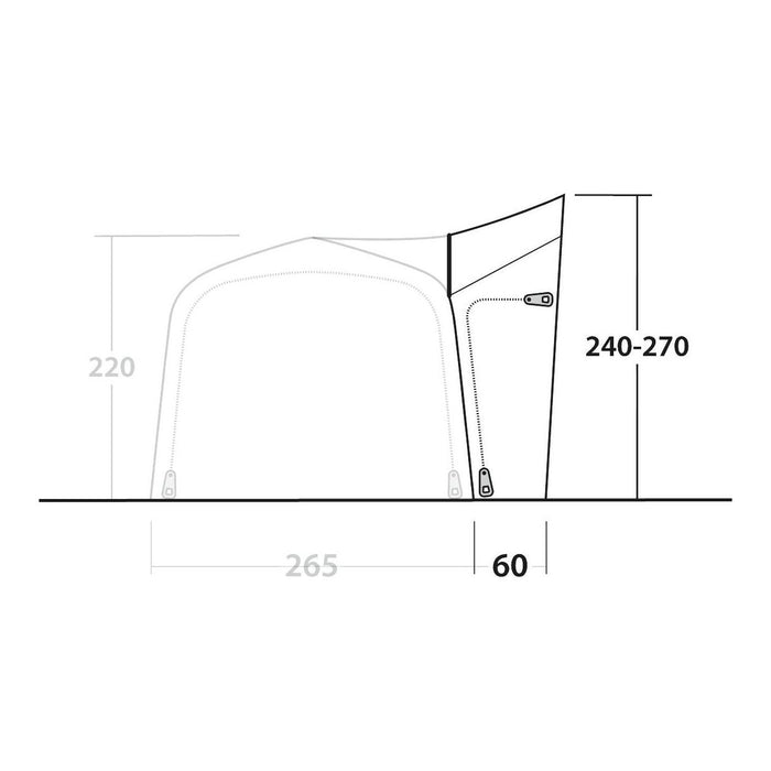 Outwell Tall Connection Crossville 250SA Access zone 240 - 270 cm Outwell  - Dynamic Drive