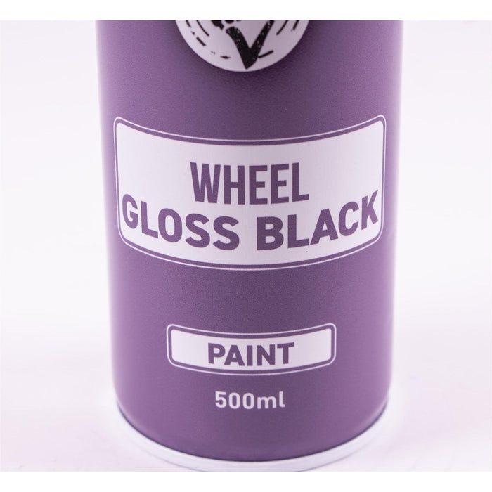 12x AUTOTEK GLOSS BLACK Wheel Paint 500ml Spray Paint High Coverage PMA  - Dynamic Drive