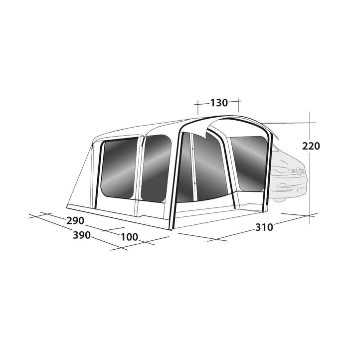 Outwell Jonesville 290SA Flex Drive-Away Awning Campervan 175 - 200 cm Outwell  - Dynamic Drive