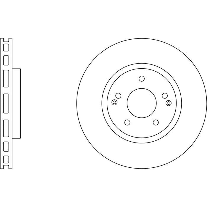 Genuine APEC Front Brake Discs & Pads Set Vented for Ssangyong Korando Apec  - Dynamic Drive