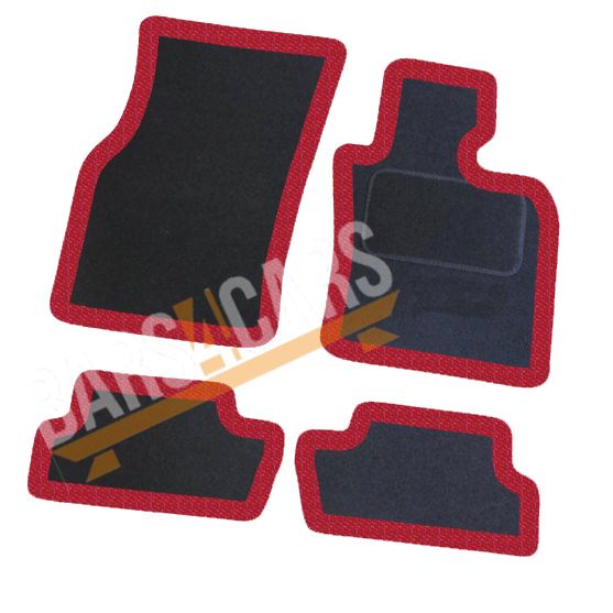 Tailored Red Trim Carpet Mats for Mini 14-18 (F56) 2014 2015 2016 2017 2018 UKB4C  - Dynamic Drive