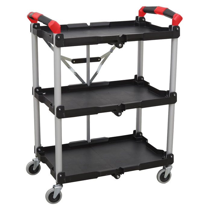 Sealey Folding Workshop Trolley 3-Level CX314 Sealey  - Dynamic Drive