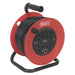 Sealey Cable Reel 25m 4 x 230V 2.5mmï Heavy-Duty Thermal Trip CR22525 Sealey  - Dynamic Drive