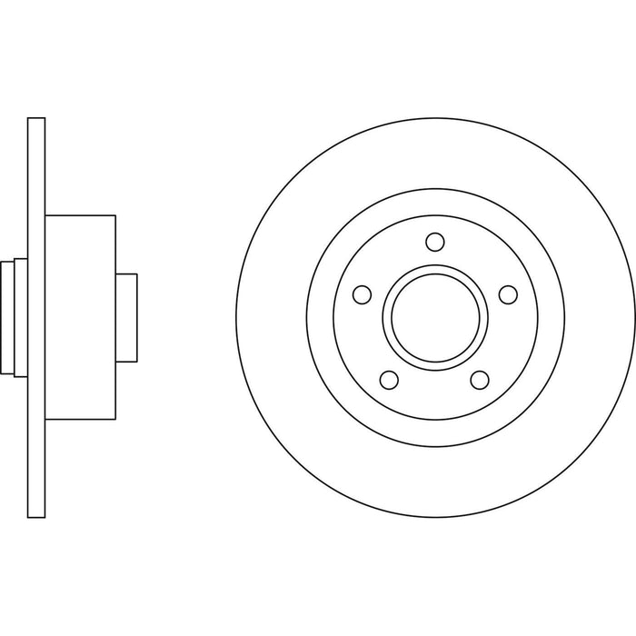 Genuine APEC Rear Brake Discs & Pads Set Solid for Renault Laguna