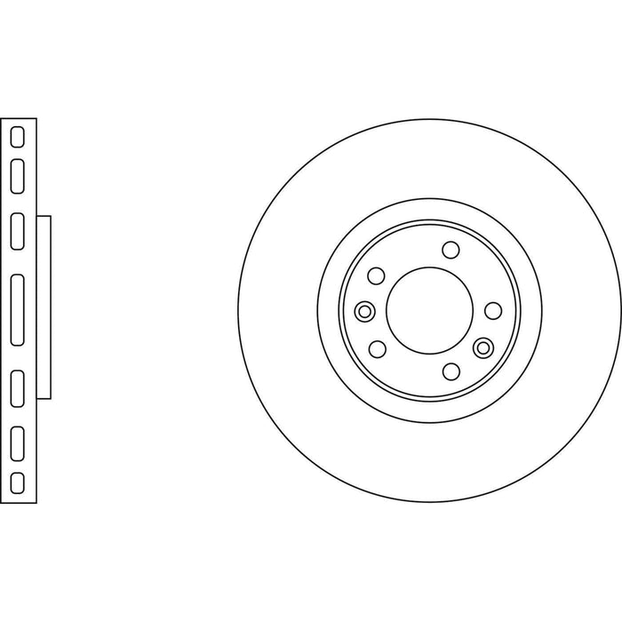 Apec Brake Disc Front Fits Peugeot 607