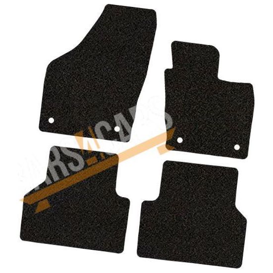 Fully Tailored Green Trim Carpet Mats fits Audi Q3 11 ON Set of 4 With 4 Clips UKB4C  - Dynamic Drive