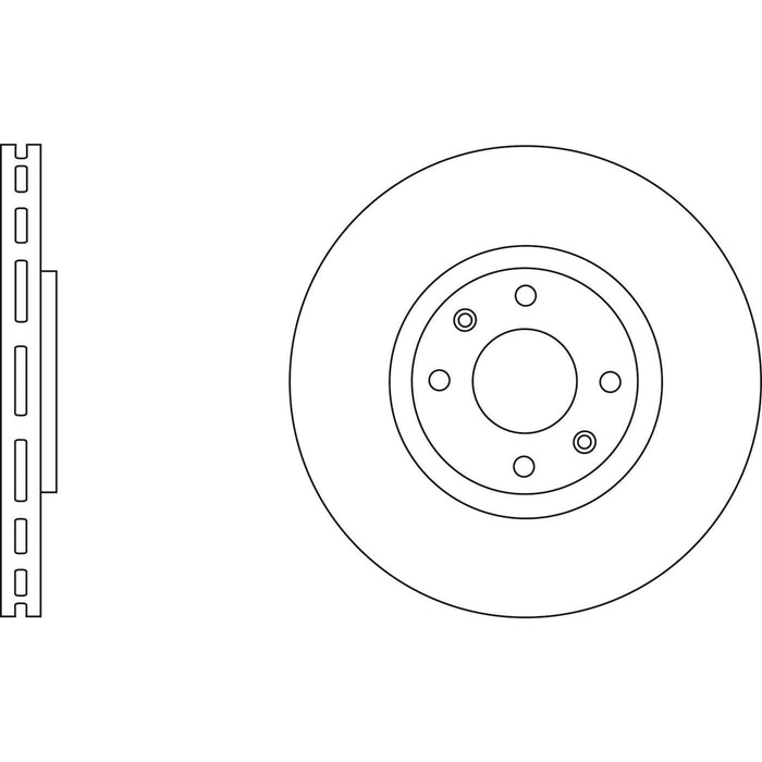 Genuine APEC Front Brake Discs & Pads Set Vented for Citroen C4