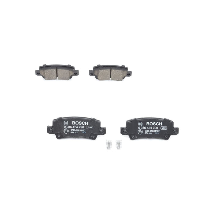 Genuine Bosch Brake Pad Set Bp931 fits Toyota Corolla VVTi - 1.4 - 01-07 0986424