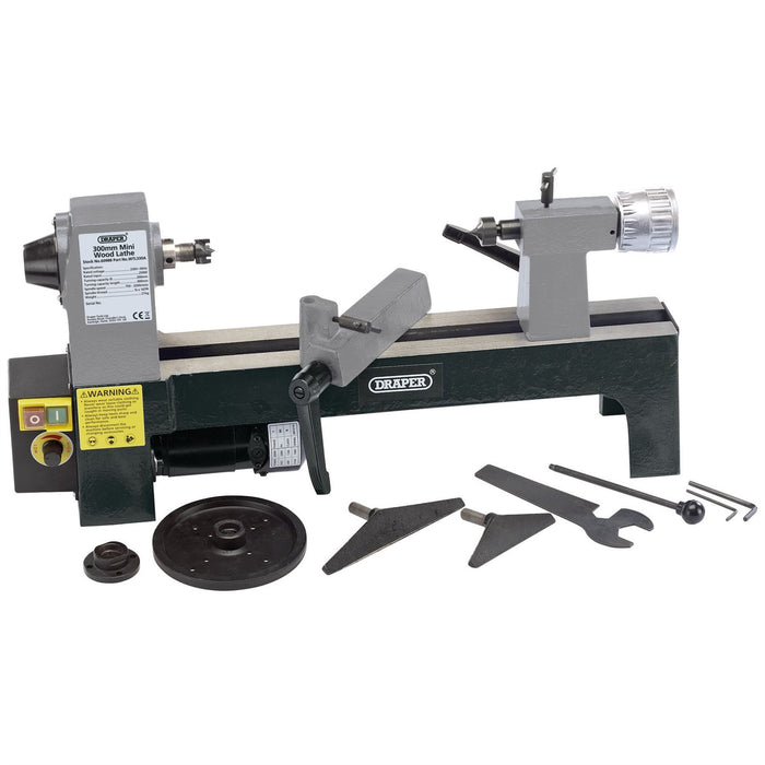 Draper Variable Speed Mini Wood Lathe, 250W 60988 Draper  - Dynamic Drive