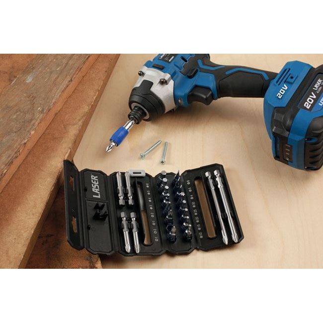 Laser Portable Power Tool Bit Set 23pc 8424 Laser Tools  - Dynamic Drive