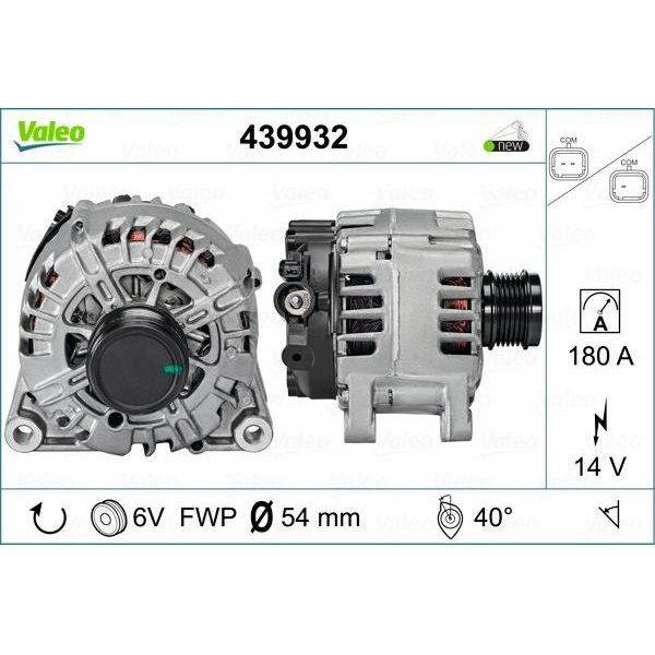 Valeo Alternator 439932 Automotive Part fits Peugeot Valeo  - Dynamic Drive