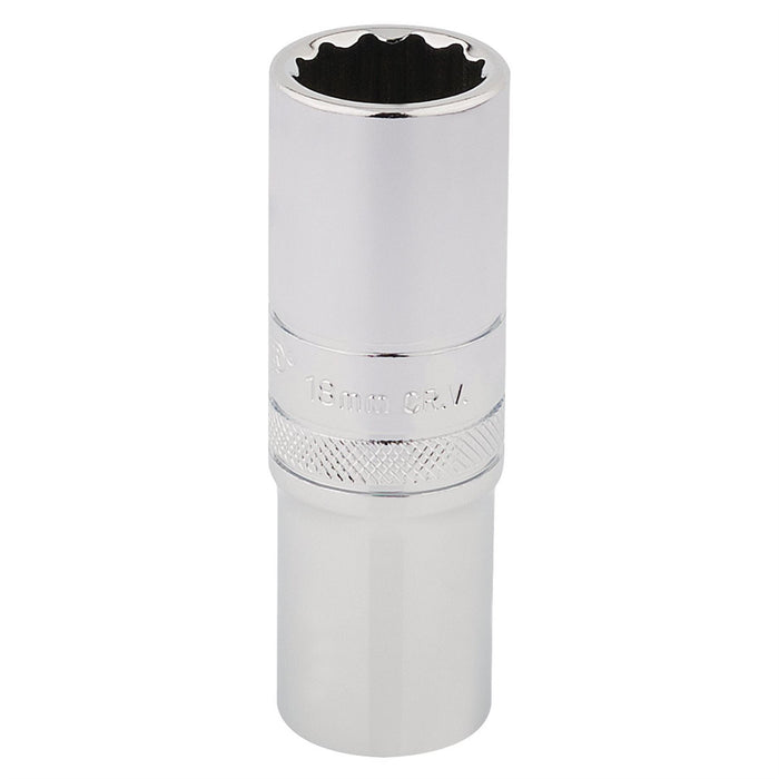 Draper HI-TORQ 12 Point Deep Socket, 1/2" Sq. Dr., 18mm 33741 Draper  - Dynamic Drive