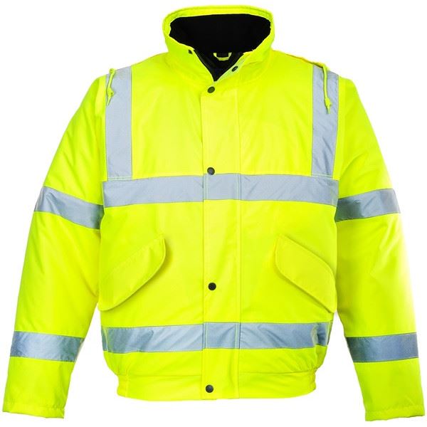 Portwest Hi-Vis Bomber Jacket - Yellow - Medium