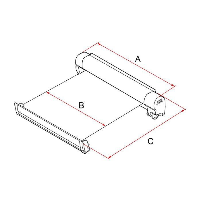 Fiamma F45 L Winch Awning Wind Out 450 Polar White Case Royal Grey Fabric F45L