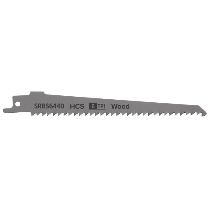 Sealey Reciprocating Saw Blade Clean Wood 150mm 6tpi Pack of 5 SRBS644D