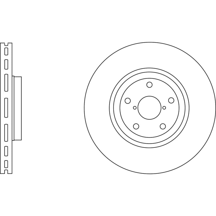 Genuine APEC Front Brake Discs & Pads Set Vented for Subaru Impreza