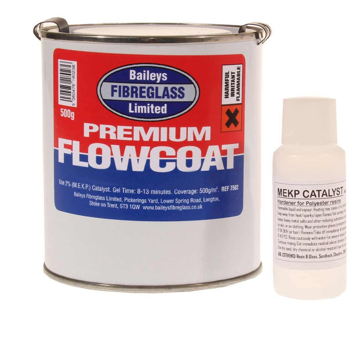 Baileys Black Flowcoat/Topcoat w/ Hardener 500g: Protect Metal Surfaces from Co