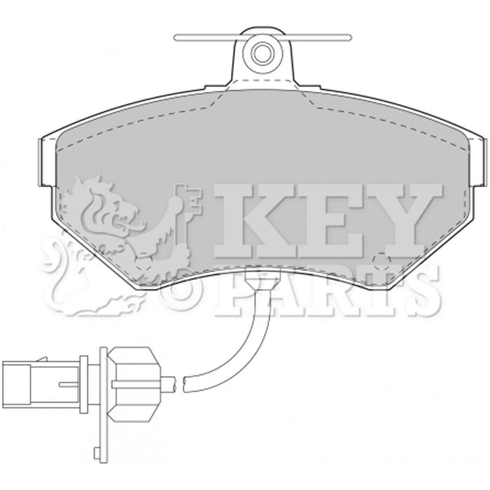 Genuine Key Parts KBP1733 Front Brake Pads-Includes Wear Indicators (Lucas-Girling)