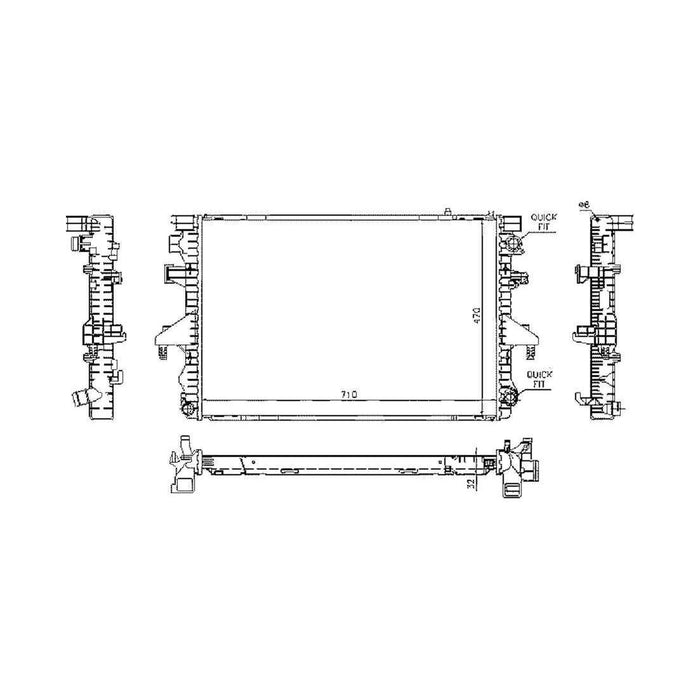 NRF Radiator fits VW Multivan Transporter Transporter / Caravelle NRF  - Dynamic Drive