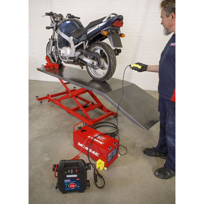 Sealey 12V Electro/Hydraulic Motorcycle Lift 450kg Capacity MC454E Sealey  - Dynamic Drive