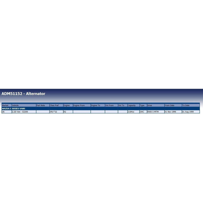 Blue Print ADM51152 Alternator