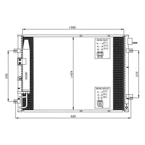 NRF Air Con Condenser fits KIA Sorento