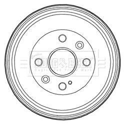 Genuine Borg & Beck Brake Drum fits Mazda 2 0715 BBR7223 Borg & Beck  - Dynamic Drive