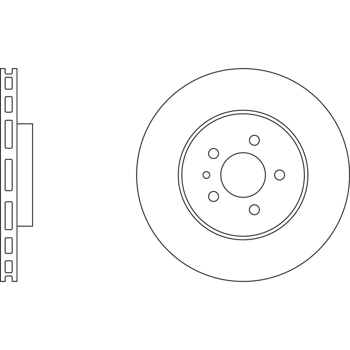 Genuine APEC Front Brake Discs & Pads Set Vented for Fiat Tipo