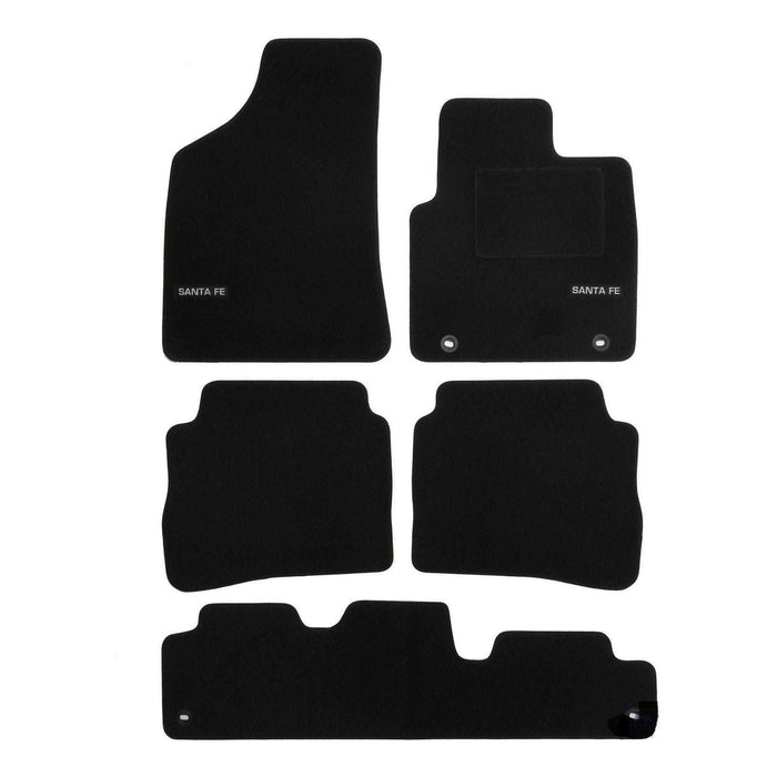 Tailored Logo Velour Carpet Floor Mats for Hyundai Santa Fe 06-10 7Seats UKB4C  - Dynamic Drive