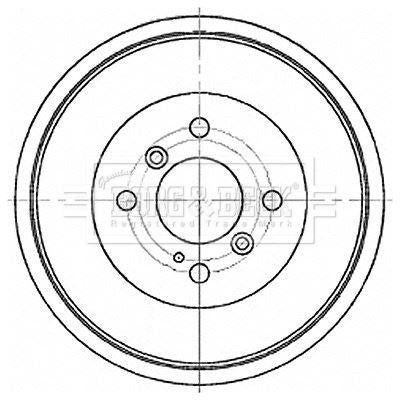 Genuine Borg & Beck Brake Drum fits Ford Ecosport 1013 BBR7267 Borg & Beck  - Dynamic Drive