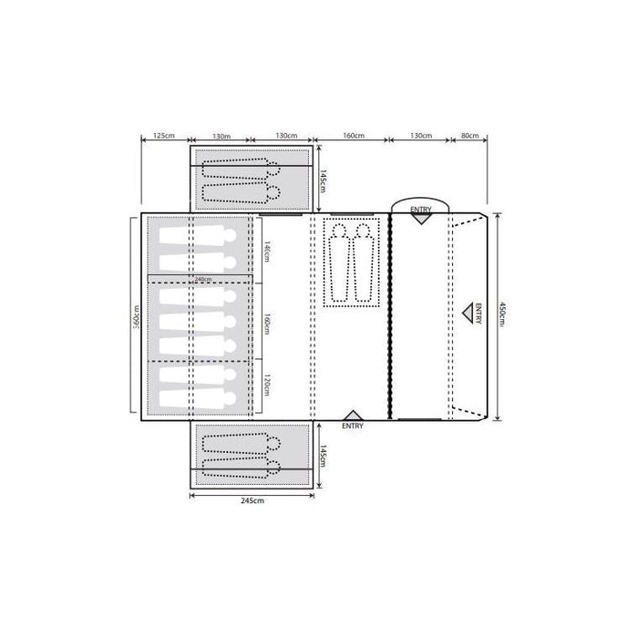 Outdoor Revolution Airedale 9.0SE 9 (+4) Berth Inflatable Air Tent Outdoor Revolution  - Dynamic Drive