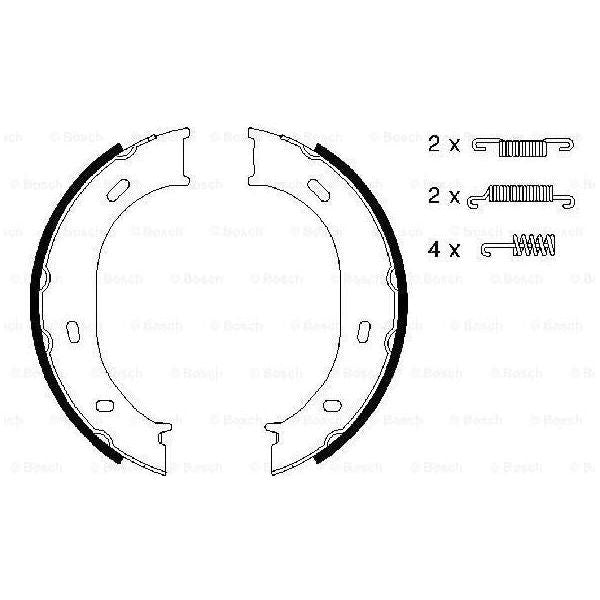 Bosch Brake Shoe Bs848 fits Mercedes-Benz Sprinter 311D CDi - 2.2 - 00-06 098648