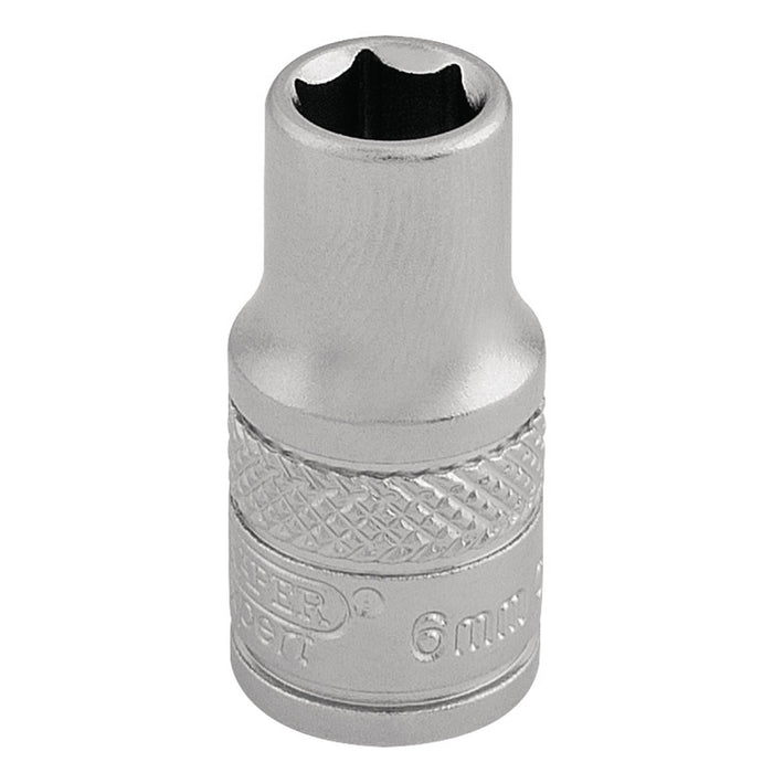 Draper Socket, 1/4" Sq. Dr., 6mm 16510